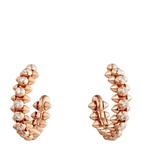 cartier juc earrings|cartier rose gold earrings.